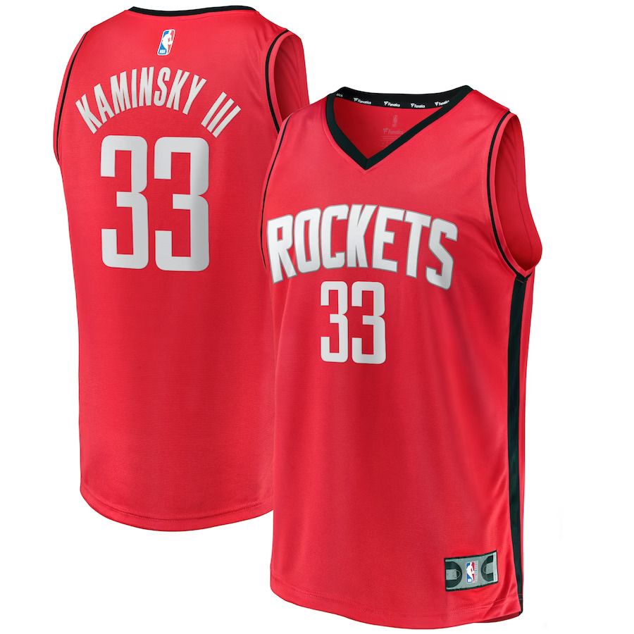 Men Houston Rockets 33 Frank Kaminsky III Fanatics Branded Red Fast Break Player NBA Jersey